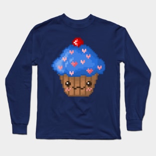 Pixel Cupcake Long Sleeve T-Shirt